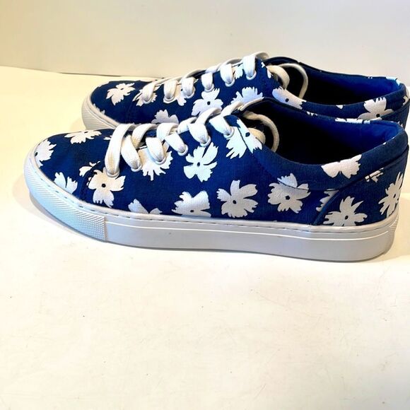 J.Crew Floral Printed Sneakers Women's Size 7.5 - Picture 3 of 8